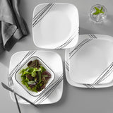 Corelle® Square Simple Sketch 18-piece Dinnerware Set, Service for 6