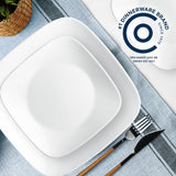 Corelle® Square™ Pure White 12-piece Dinnerware Set, Service for 4