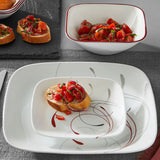 Corelle® Square Splendor 12-piece Dinnerware Set with Appetizer Plates, Service for 4
