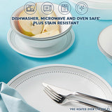 Corelle® Mystic Gray 18-piece Mugless Dinnerware Set, Service for 6