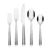 Elsa Mirror Hammered 20-Piece Flatware Set