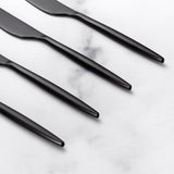 Gaze Black Satin 4-Piece Spreader Set