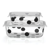 Deco Dot 2pc  Rectangular Food Storage Set
