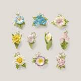Celebrate Flowers 10-Piece Ornament & Tree Set