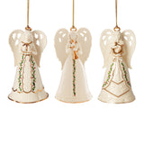 Holiday Angel Bell Ornaments, Set of 3
