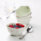 Butterfly Meadow Floral S/4 Dessert Bowls - Green