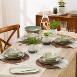 Organic Shades 12-Piece Dinnerware Set, Sage