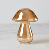 Large Gold Luster Glass Mushroom