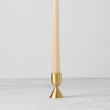 Light Gold Short Taper Candle Holder