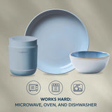 Corelle® Stoneware 16-piece Dinnerware Set, Service for 4, Nordic Blue