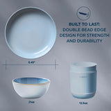 Corelle® Stoneware 16-piece Dinnerware Set, Service for 4, Nordic Blue