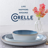 Corelle® Stoneware 16-piece Dinnerware Set, Service for 4, Nordic Blue