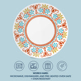 Corelle® Global Collection Terracotta Dreams 10.25” Dinner Plates, 4-pack