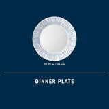 Corelle® Botanical Stripes 10.25" Dinner Plate, 6 pack