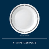 Corelle® Brasserie 6.75" Appetizer Plate, 6-pack