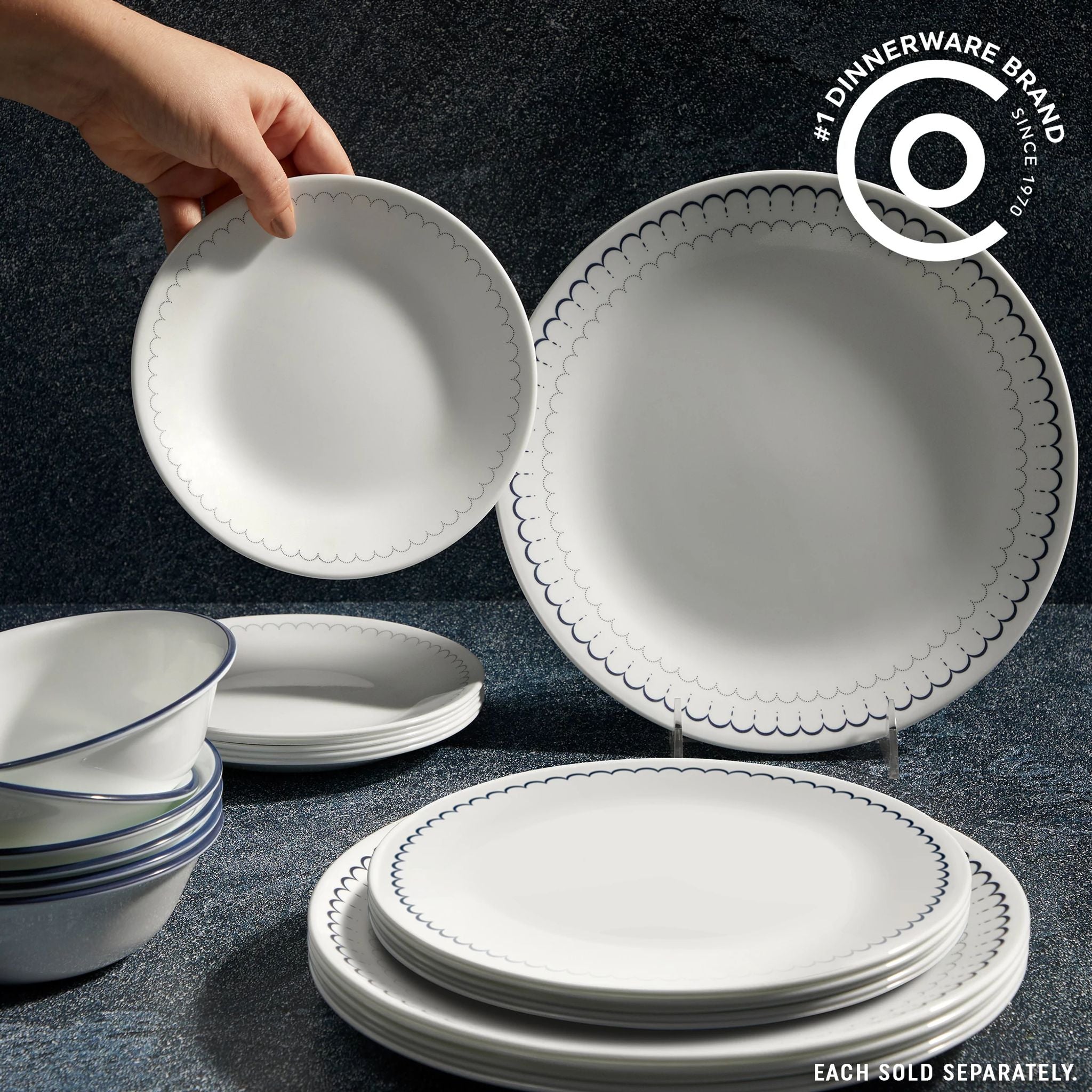 Corelle® Caspian Lace 8.5" Lunch Plate, 6 pack