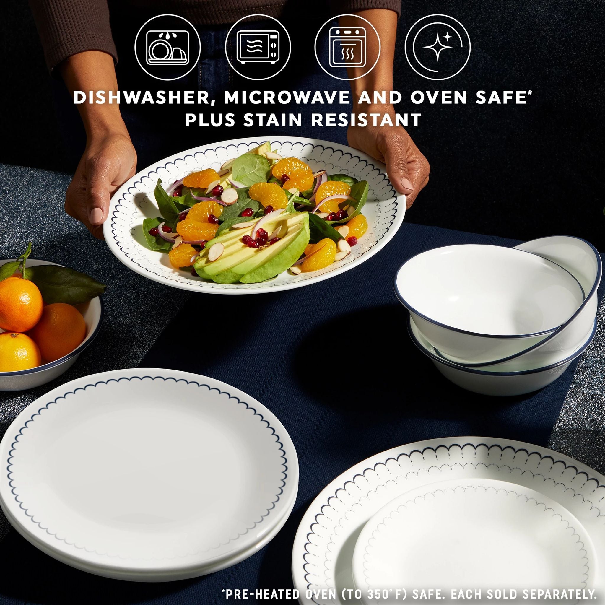 Corelle® Caspian Lace 8.5" Lunch Plate, 6 pack