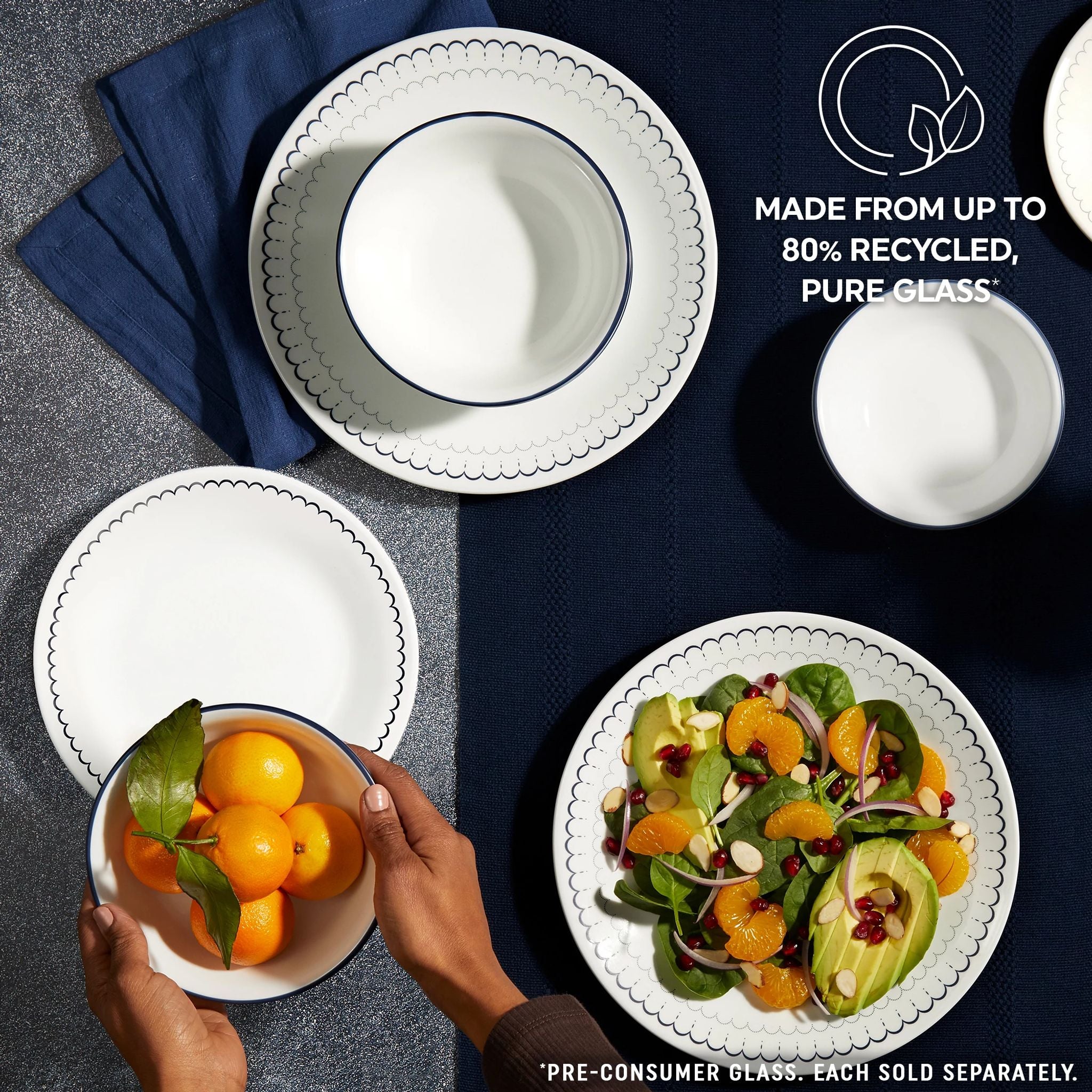 Corelle® Caspian Lace 8.5" Lunch Plate, 6 pack