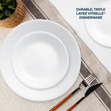 Corelle® Winter Frost White 16-piece Mugless Dinnerware Set, Service for 4