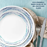 Corelle® Ocean Blues 16-piece Mugless Dinnerware Set, Service of 4