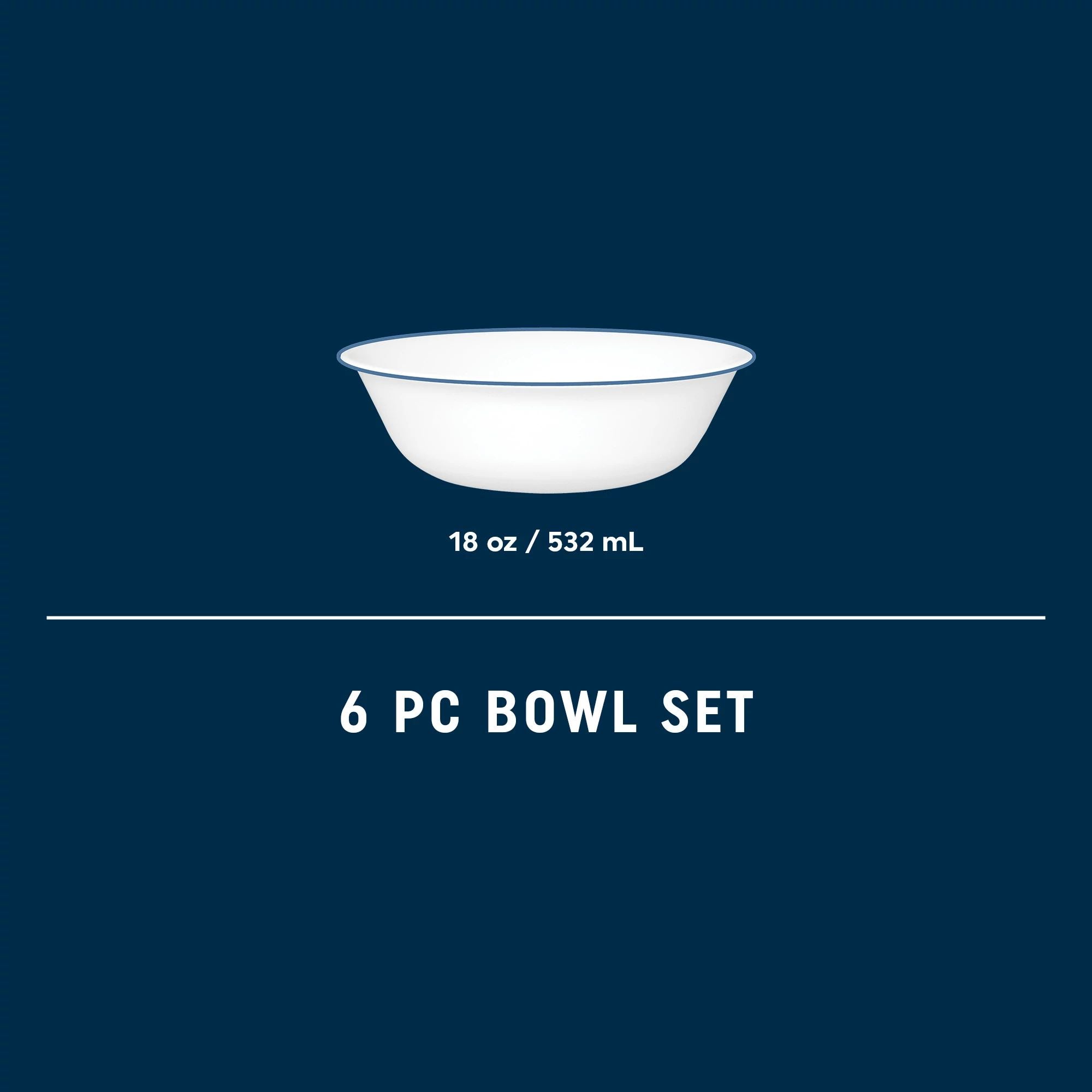 Corelle® Botanical Stripes 18-ounce Cereal Bowls, 6-pack