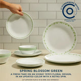 Corelle® Spring Blossom Green 12-piece Dinnerware Set, Service for 4