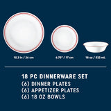 Corelle® Logan 18-pc Dinnerware Set, Service for 6
