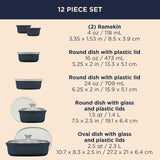 CorningWare® French Colors 12-piece Oval Bakeware Set, Navy