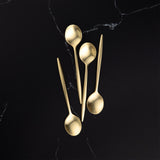 Gaze Champagne Satin 4-Piece Demitasse Spoon Set