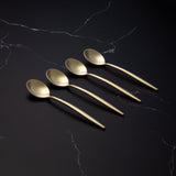 Gaze Champagne Satin 4-Piece Demitasse Spoon Set