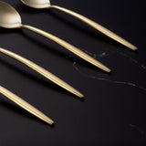 Gaze Champagne Satin 4-Piece Demitasse Spoon Set