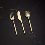 Gaze Champagne Satin 4-Piece Demitasse Spoon Set