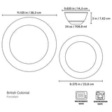 British Colonial Bamboo 12-Piece Dinnerware Set