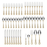 Golden Mandolina 45 Piece Fine Flatware Set